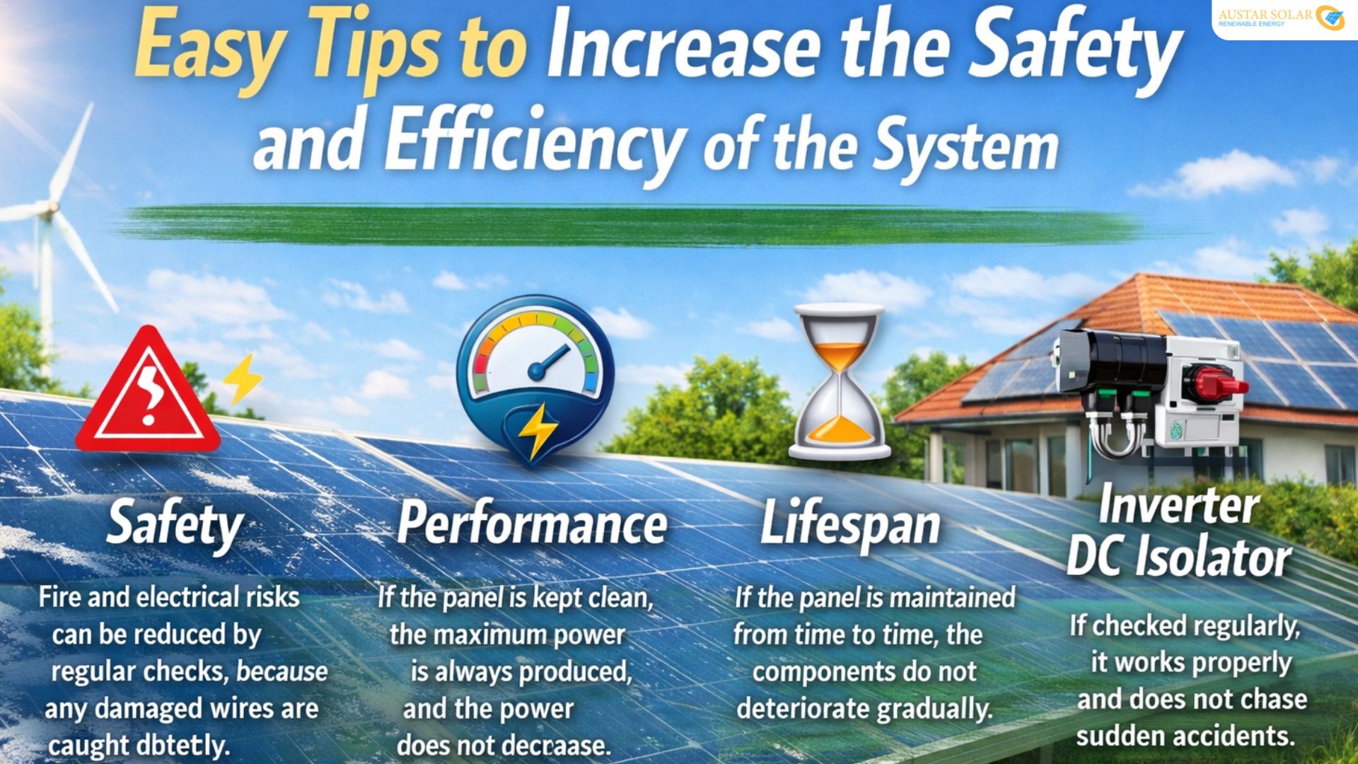 Solar panel maintenance for maximizing efficiency