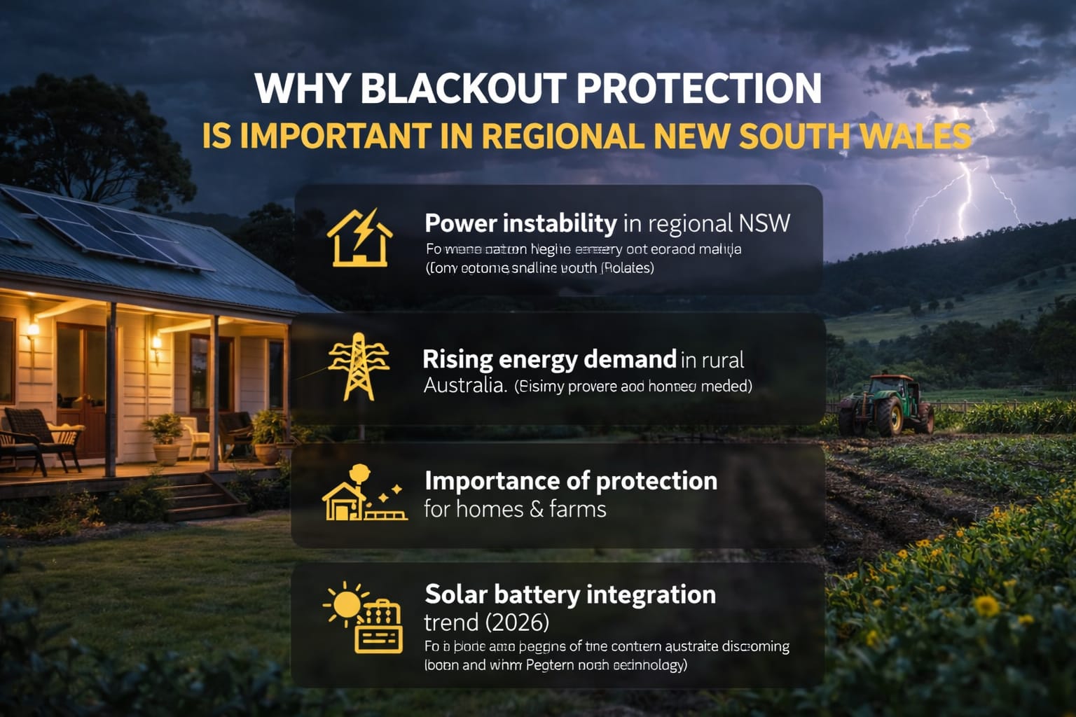 Why blackout protection is important in Regional New South Wales