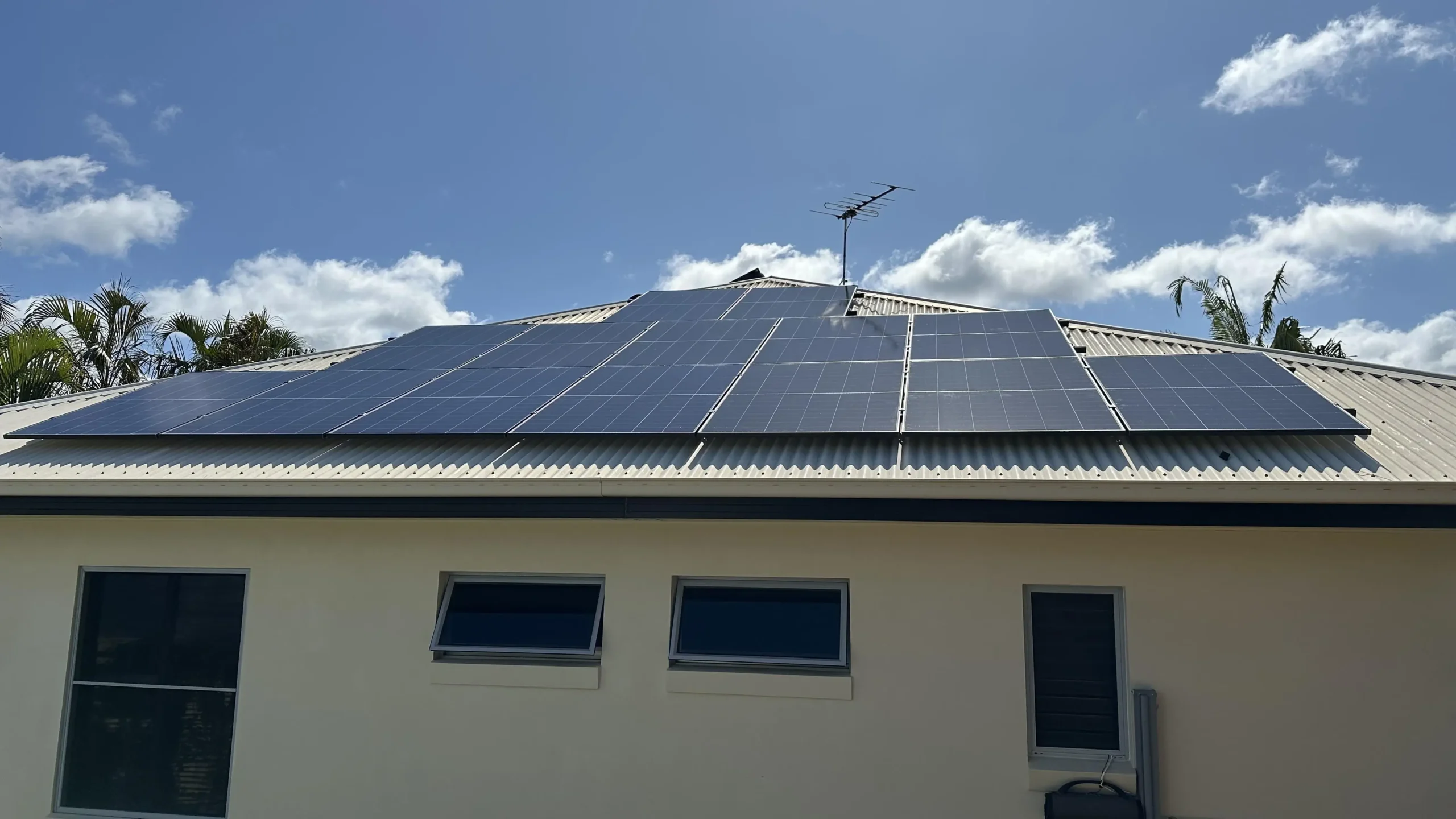 Aiko Solar Panels in Australian's house roof