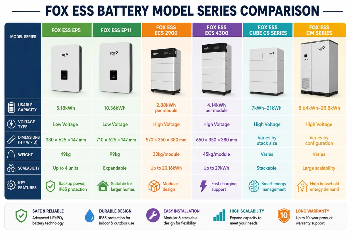 Specific Models & Technical Details Fox ESS