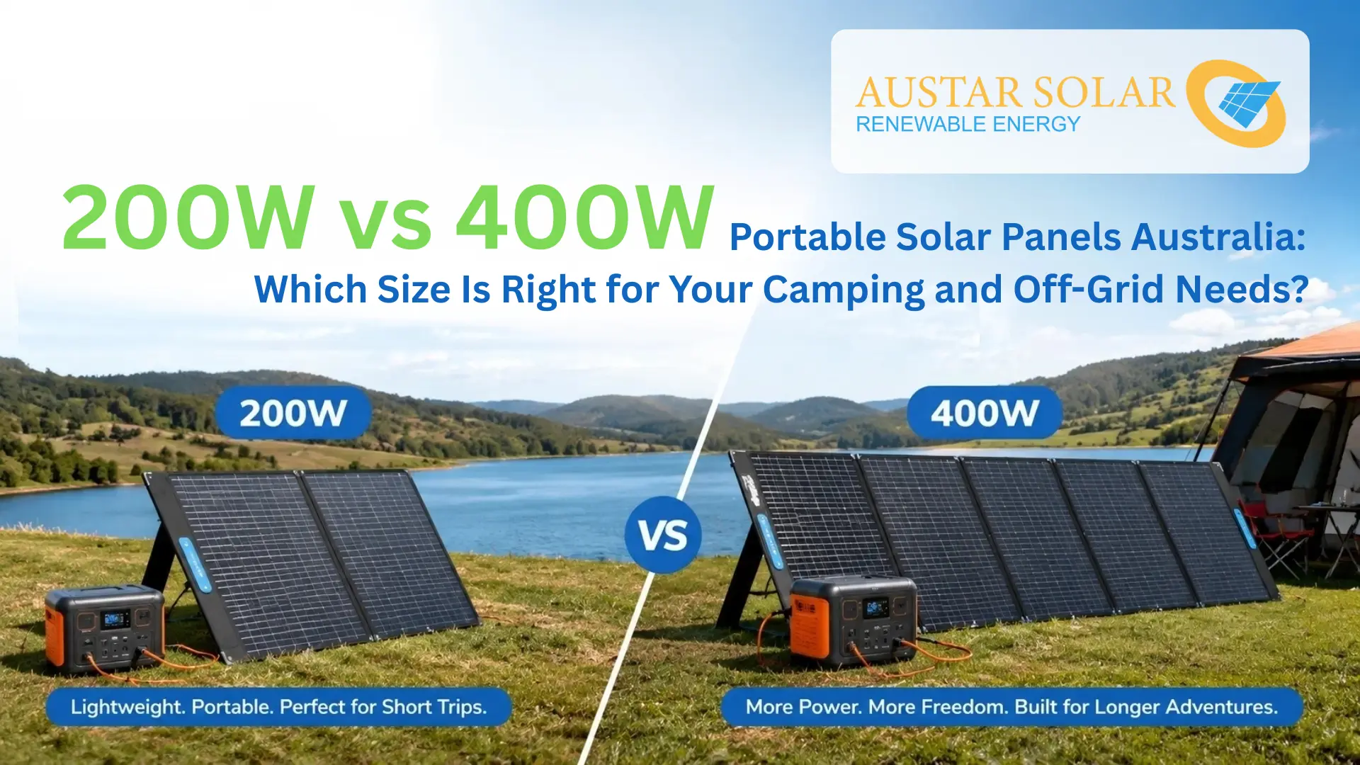 200W vs 400W Portable Solar Panels Australia Which Size Is Right for Your Camping and Off-Grid Needs