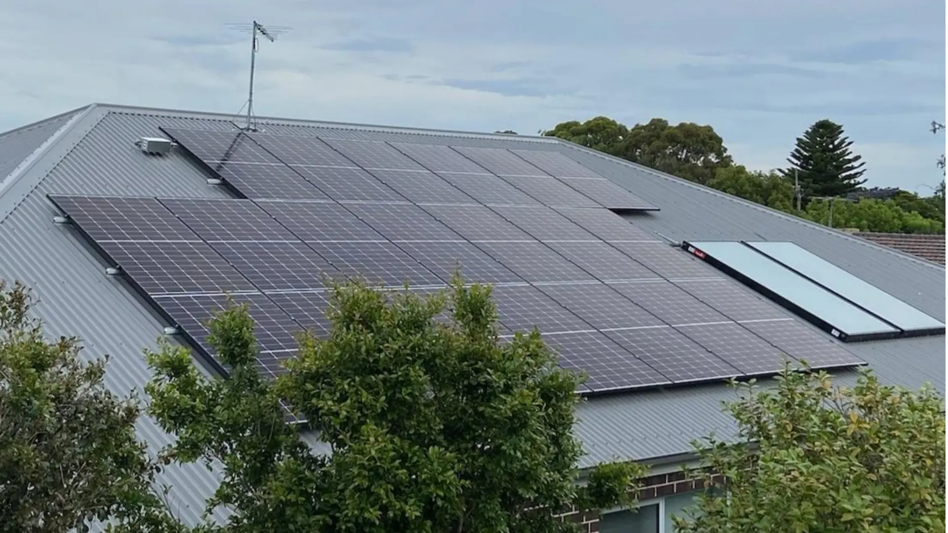 REC Solar Panels installed on the roof ot the australian home