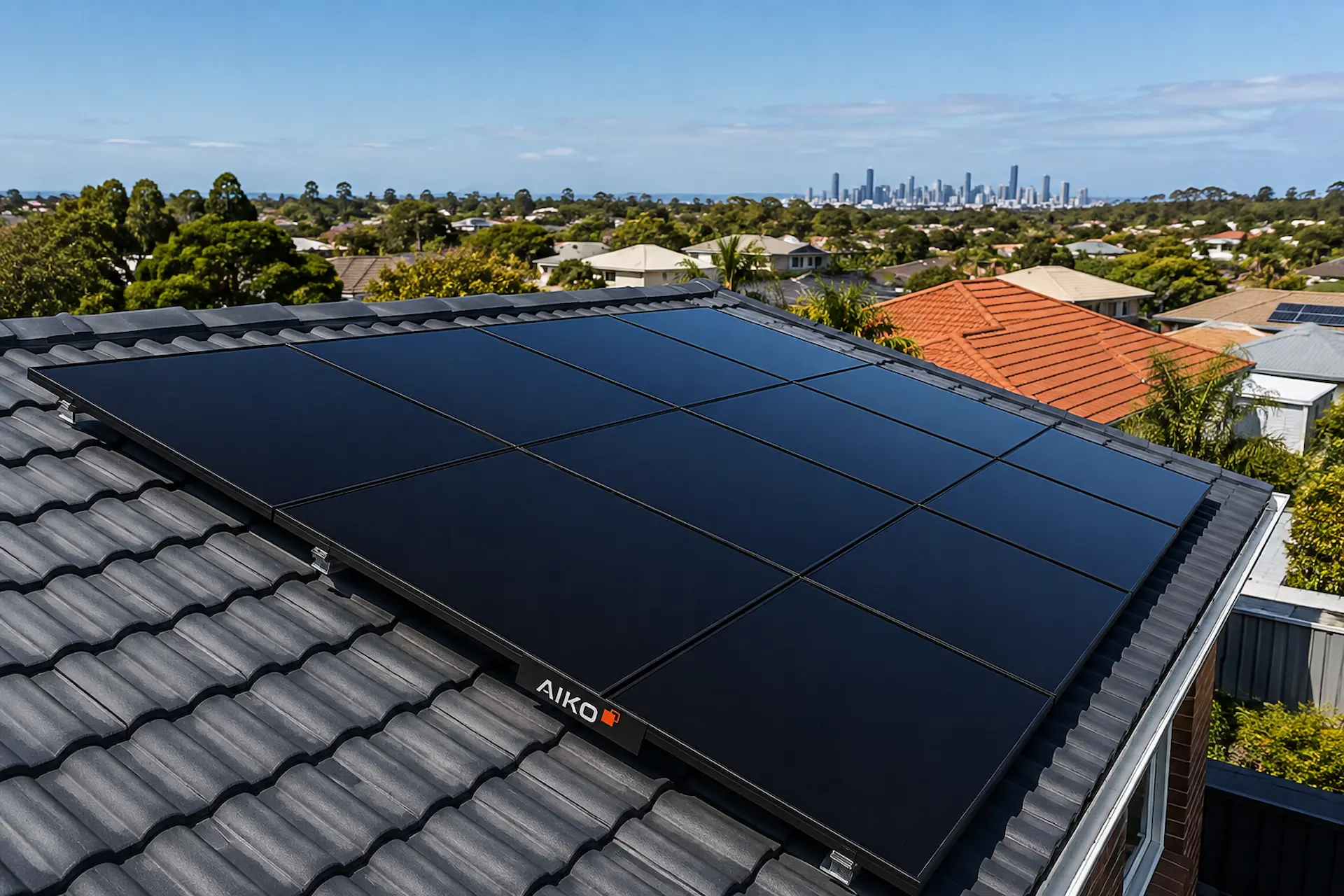 AIKO Solar Panel installed on australian roof