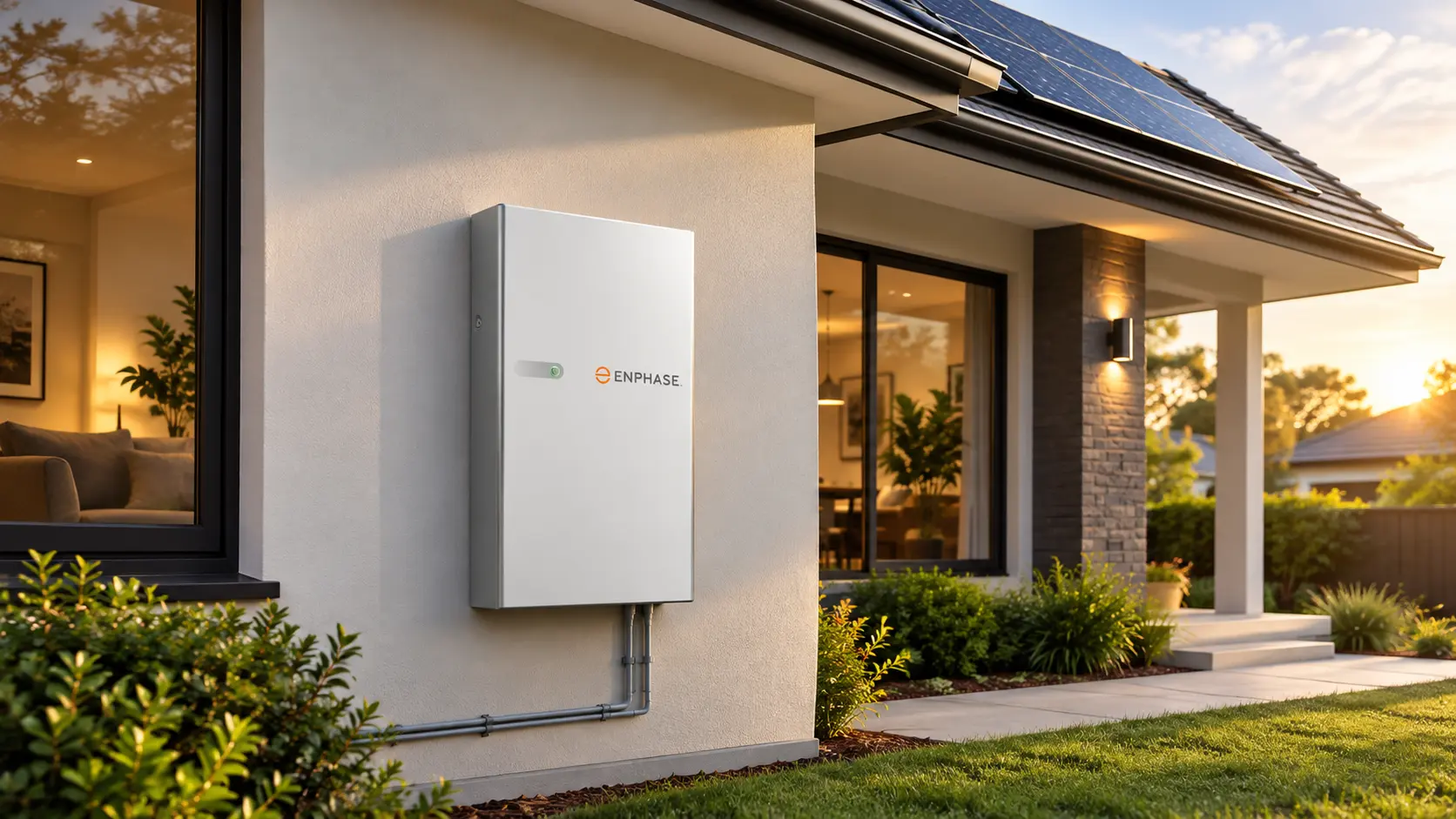 Enphase IQ battery installed on home