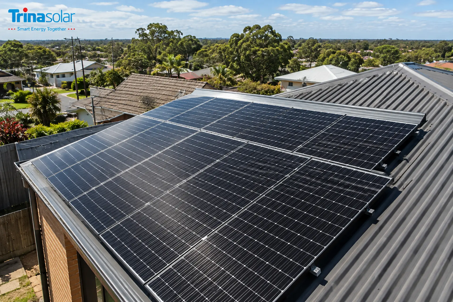 Trina Solar panel installed on australian roof
