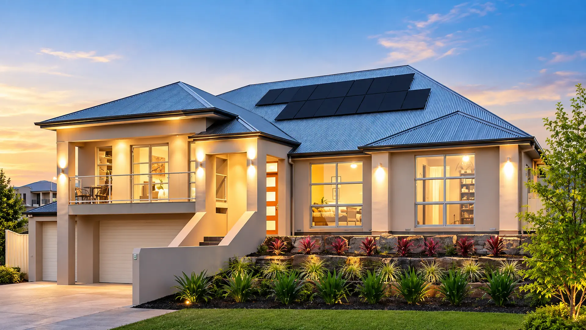 SunPower Solar Panels installed on the roof ot the Australian home 