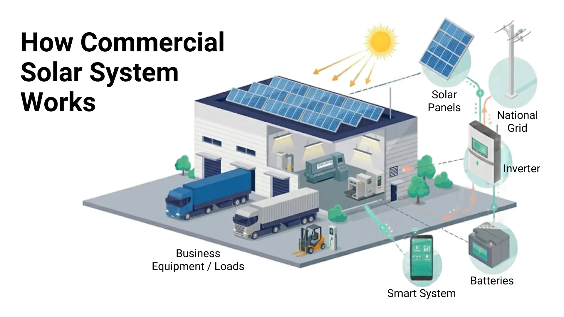 How commercial solar system works